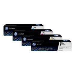 HP 126A (CE310A CF341A) Pack tóner original negro + tricolor de capacidad estándar (1200 + 3 x 1000 páginas)