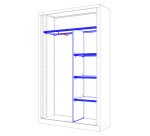 Kit penderie pour armoire L 100 cm