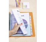 Double pochettes intercalaires perforées multicolores A4 Avery - polypropylène 18/100e - 8 onglets - 1 jeu