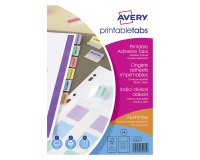 Set of 96 printable and replaceable tabs Avery assorted colours