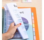 Double pochettes intercalaires perforées multicolores A4 Avery - polypropylène 18/100e - 12 onglets - 1 jeu