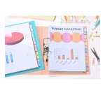 Double pochettes intercalaires perforées multicolores A4 Avery - polypropylène 18/100e - 12 onglets - 1 jeu