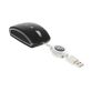 Ratón mini óptico con cable retráctil