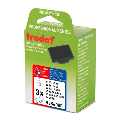 Almohadilla tinta azul/roja Professional Line 6/58/2 Trodat - Lote de 3