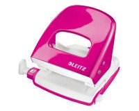 Perforateur de bureau 2 trous Leitz Wow capacité 30 feuilles métal - rose