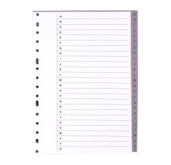 Separadores alfabéticos de polipropileno A4 26 divisiones Bruneau