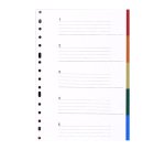 Separadores de polipropileno A4 5 divisiones