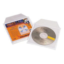 Fundas adhesivas PVC liso para envío de CD'S - pack de 10