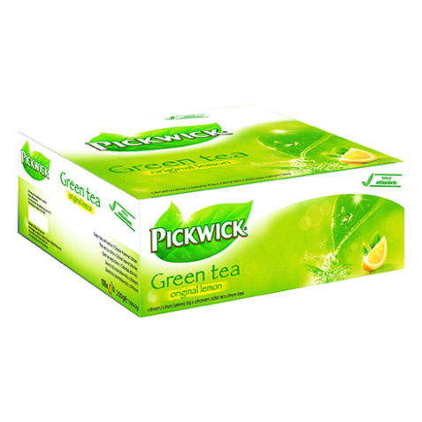 Green tea with lemon Pickwick - Box of 100 sachets