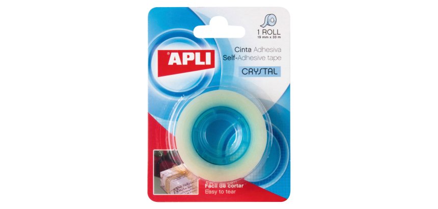 Cinta adhesiva crystal 19 x 33 Apli