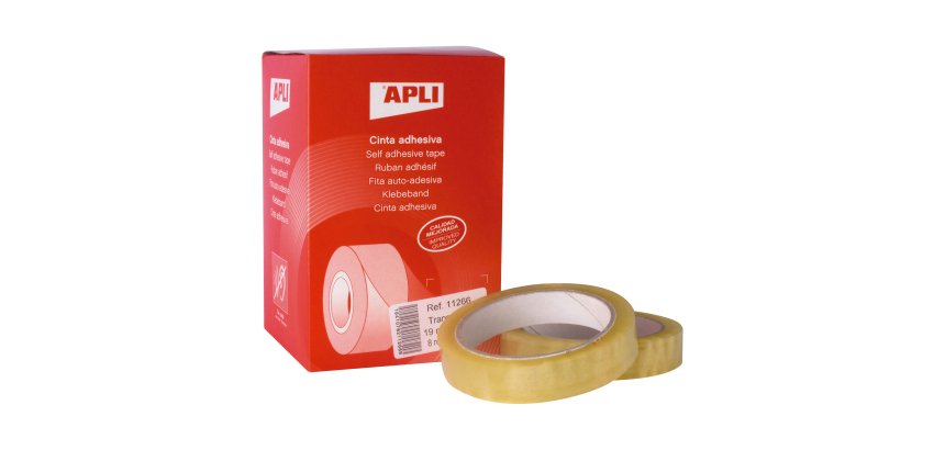 Cinta adhesiva transparente 19 x 66 Apli