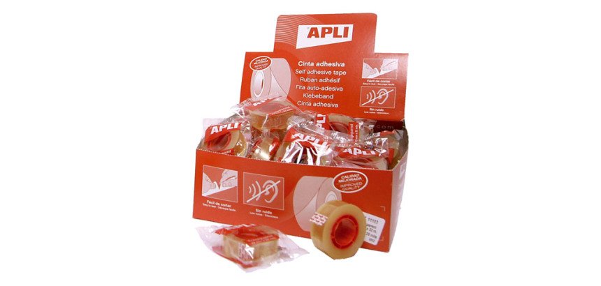 Cinta adhesiva transparente 19 x 33 Apli