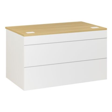 Mostrador bajo recto Quadri An 120 cm Roble