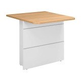 Banque d'accueil basse droite pour personne à mobilité réduite L 80 x H 74 cm - Sunday
