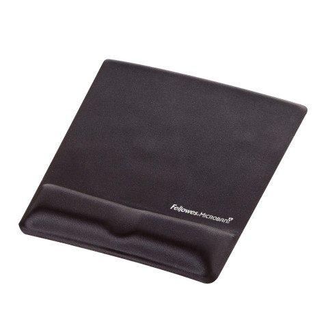Alfombrilla reposamuñecas antibacteriano Fellowes negro