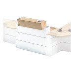 Banque d'accueil haute droite L 120 x H 110 cm - Sunday