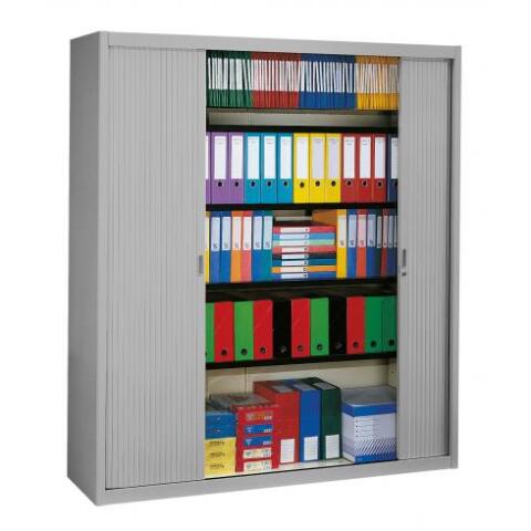 Armario de oficina metálico desmontable Ancho Especial Alt. 200 x An 180 cm Aluminio Puerta persiana