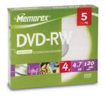 Pack 5 DVD-RW Verbatim