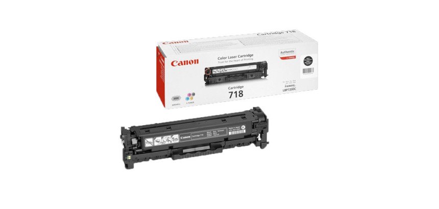Toner Canon 718 BK noir pour imprimante laser