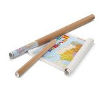 Mapa de España y Portugal enrollado.