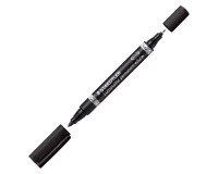 Permanent marker Staedtler Lumocolor Duo 348 mit Pinselspitze 0,6 mm und Keilspitze 1,5 mm.