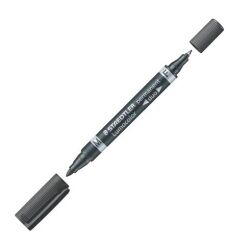 Marqueur permanent Staedtler Lumocolor Duo 348 pointes pinceau 0,6 mm et ogive 1,5 mm