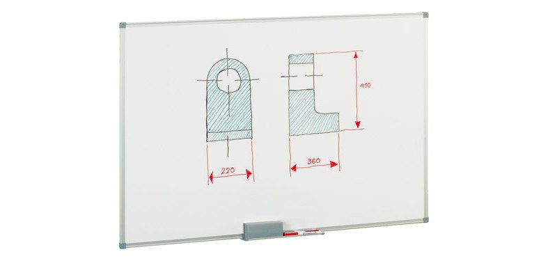Pizarra lacada Faibo marco aluminio
