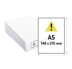Papel A5 blanco 80 g Ecocopy Cuartilla - paquete de 500 hojas