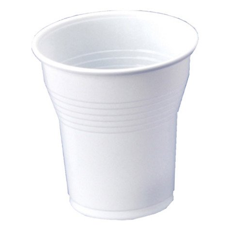 Vasos de plástico blanco 8 cl - Paquete de 100