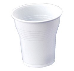 Vasos de plástico blanco 8 cl - Paquete de 100
