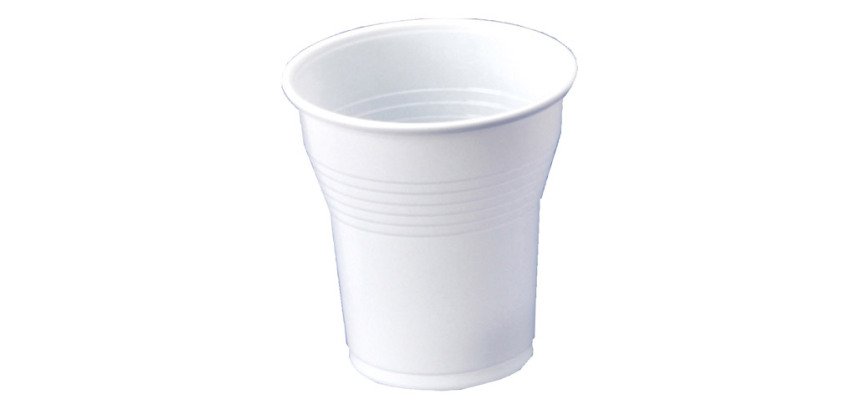 Vasos de plástico blanco 8 cl - Paquete de 50