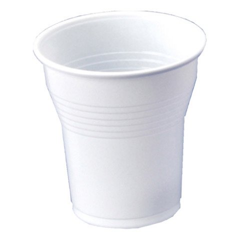 Vasos de plástico blanco 8 cl - Paquete de 50