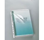Pochette transparente perforée à soufflets Viquel A4 PVC cristal incolore - Paquet de 10
