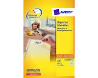 Etiqueta removible para impresora de inkjet y láser 63,5 x 29,6 mm Avery L4737-25 blanco - Caja de 675