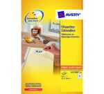 Etiquettes enlevables 63,5 x 29,6 mm Avery L4737-25 - Pochette de 675