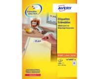 Etiqueta removible para impresora de inkjet y láser 45,7 x 21,2 mm Avery L4736-25 blanco - Caja de 1200
