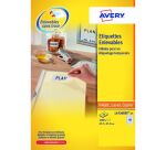 Etiquettes enlevables 45,7 x 21,2 mm Avery L4736-25 - Pochette de 1200