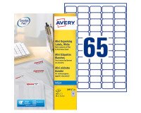 Pak 1625 adresetiketten Avery J 8551 38,1 x 21,2 mm voor inkjetprinter