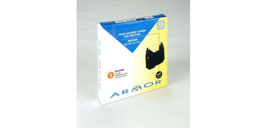 Cassette imprimante Armor noire pour Brother 1030 - AX10