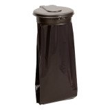 Support de sacs poubelles mural 110 litres Rossignol Ecollecto couvercle gris foncé