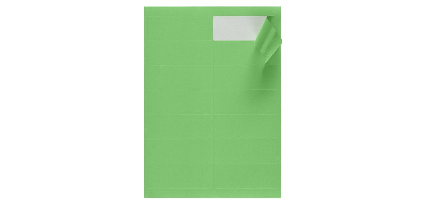 Box von 1400 Etiketten farbig 99,1 x 38,1 mm