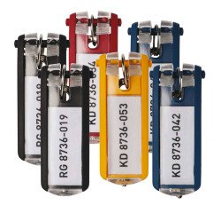 Portachiavi Durable Key Clip, colori assortiti, 6 unità