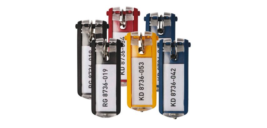 Beutel mit 6 Etikettenhaltern KEYCLIP für einen Schlüsselschrank von Durable