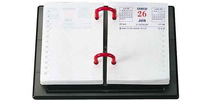 Support bloc éphéméride classique