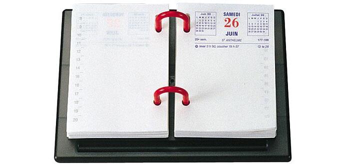 Support bloc éphéméride classique