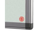 Vitrine d'affichage intérieur Bruneau fond métal laqué gris clair - 8 feuilles