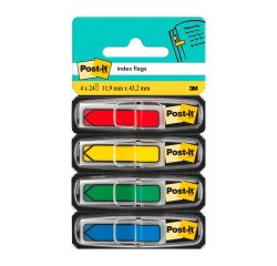 Set van 4 verdelers van 24-indexpijltjes Post it geassorteerde kleuren