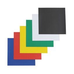 Packung mit 6 Magnetplatten 15 x 15 cm farbig assortiert