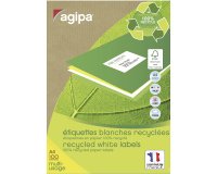 Étiquettes adresses recyclées 70 x 35 mm Agipa 101186 - Boîte de 2400