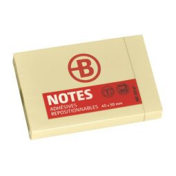 Notes repositionnables jaunes Bruneau - bloc de 100 feuilles